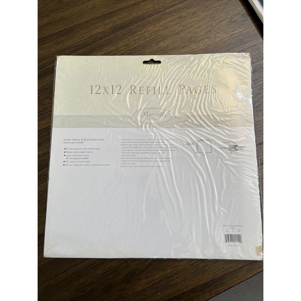 Marcella by Kay 12 x 12 Scrapbook Refill Pages  10 Sheets & Protectors & Posts
